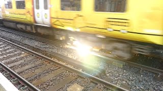 Merseyrail 507 009 making arcs at Birkdale station [upl. by Atlanta]