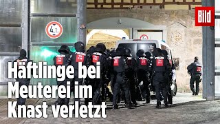 Gefängnismeuterei Polizei stürmt Knast in Thüringen  JVA Untermaßfeld [upl. by Zetnahs]